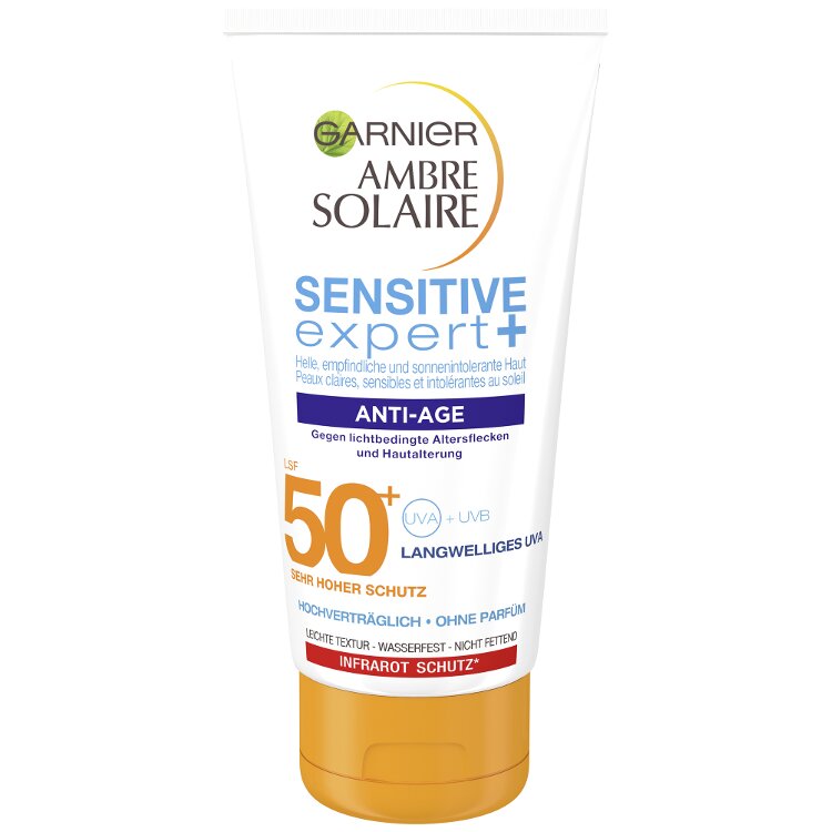 Køb Garnier Ambre Solaire Solcreme Sensitive Expert Anti SPF 50+ billigt her